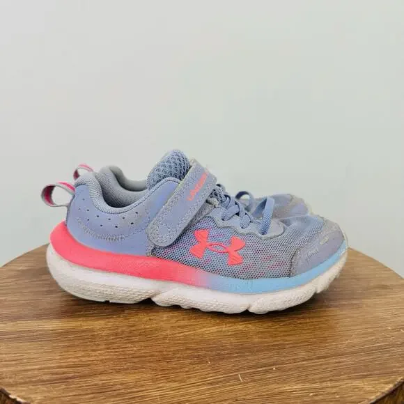 Under Armour Assert 10 AC Girls Purple And Pink Sneakers Size 12 - Picture 5 of 10